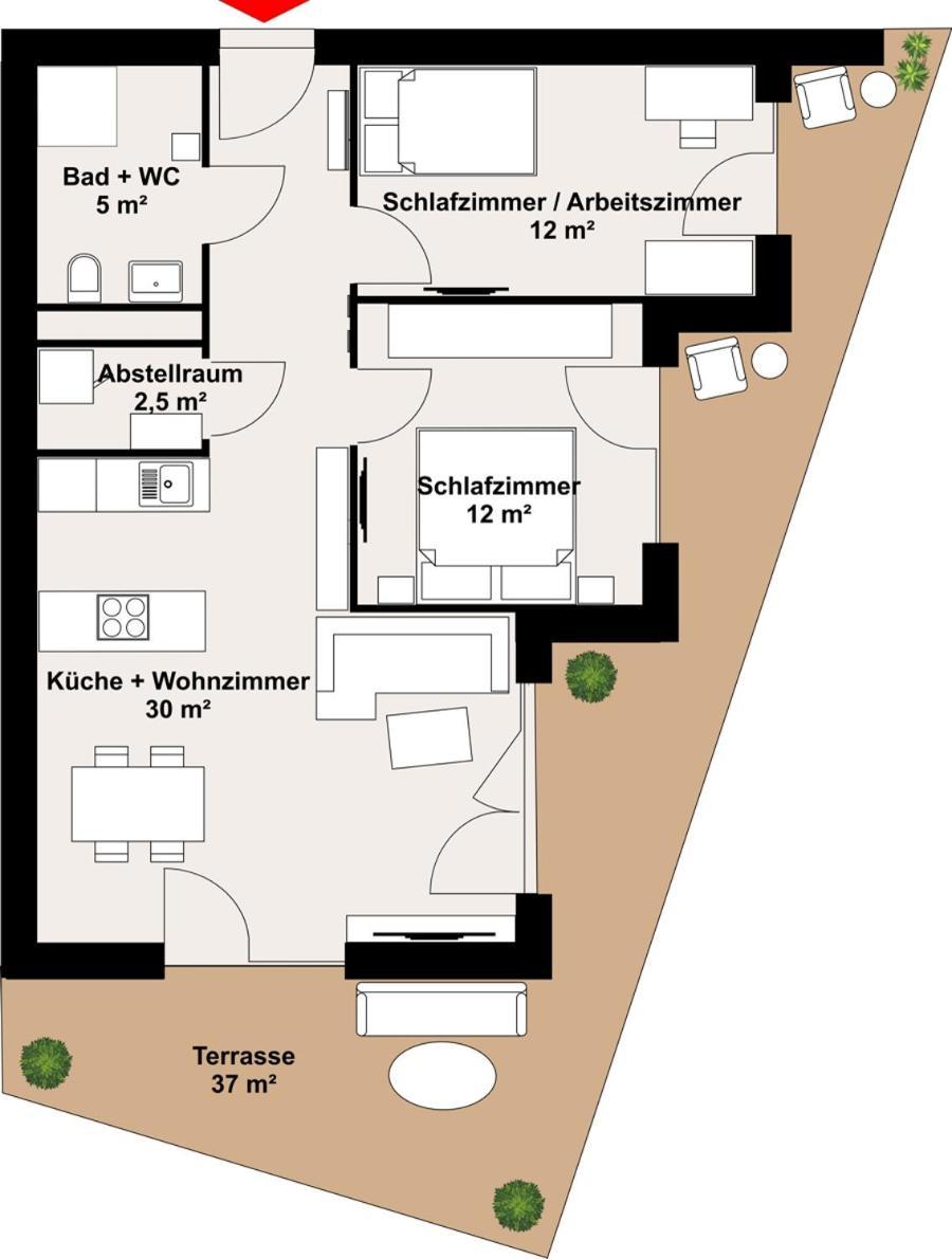 Luxusapartment Mit 40 Qm Terrasse, E-Parkplatz Und Parkplatz Γκρατς Εξωτερικό φωτογραφία